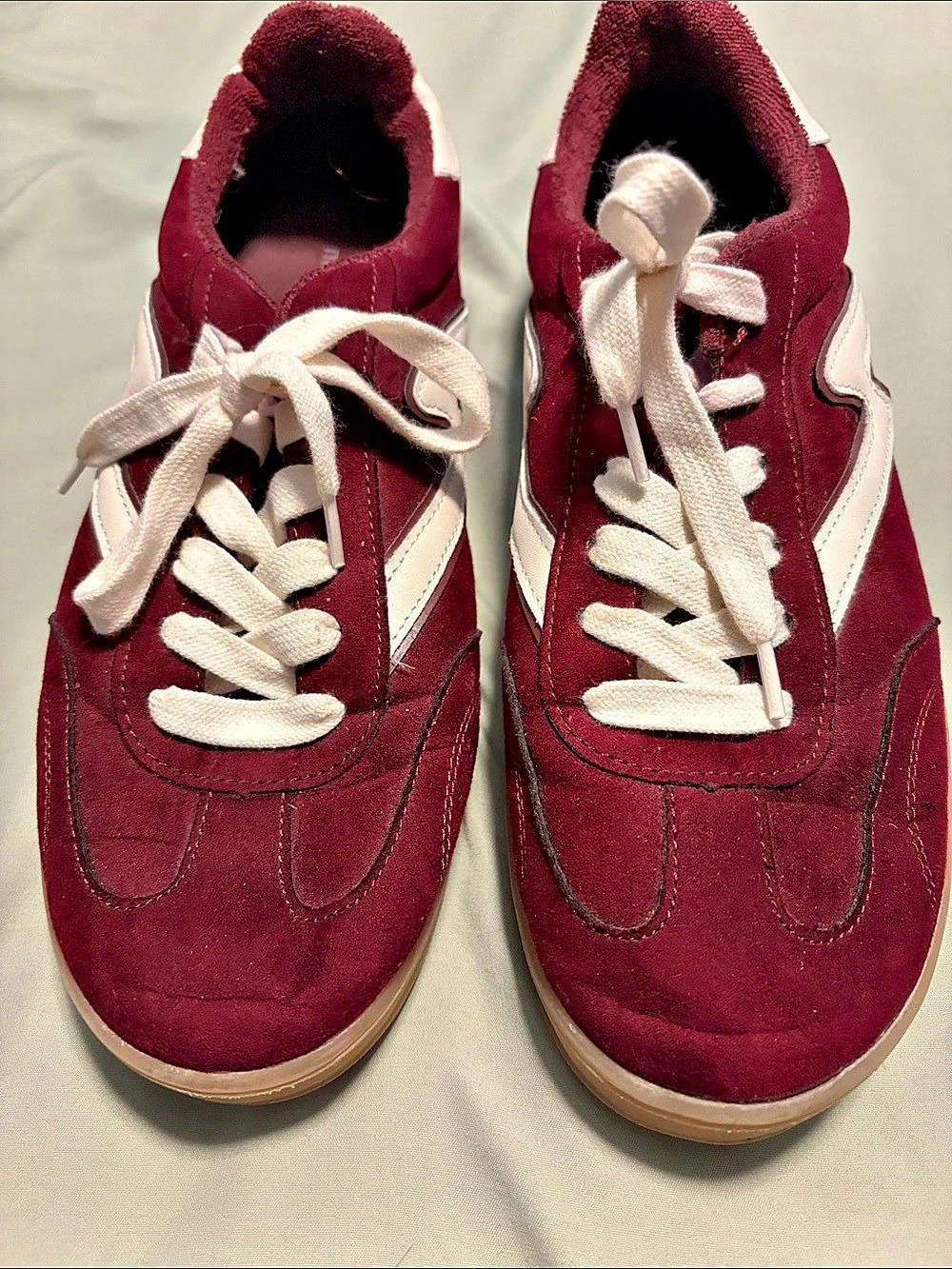 Madden Girl Burgundy & White Sneakers